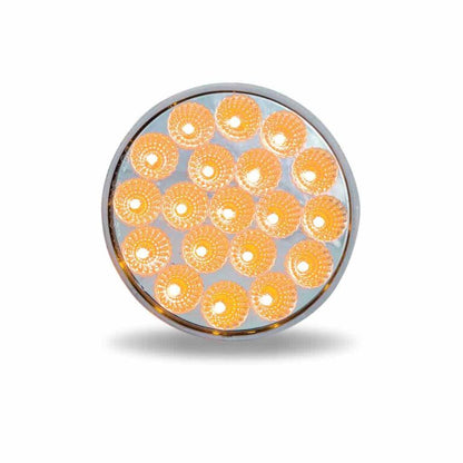 4 INCH DUAL REVOLUTION AMBER MARKER TO GREEN AUXILIARY LED LIGHT  -  TLED-4XAG