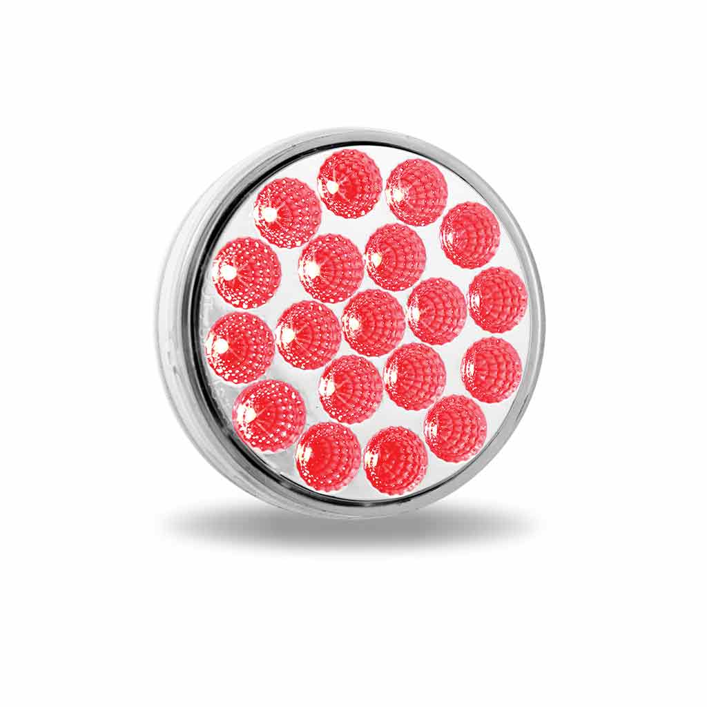 4 INCH  DUAL REVOLUTION RED STOP, TURN & TAIL TO GREEN AUXILIARY LED LIGHT  -  TLED-4XRG