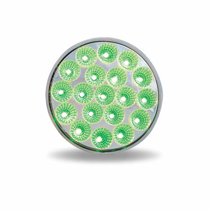 4 INCH  DUAL REVOLUTION RED STOP, TURN & TAIL TO GREEN AUXILIARY LED LIGHT  -  TLED-4XRG