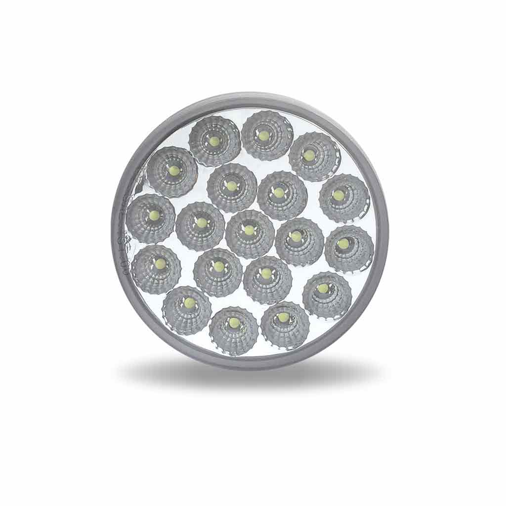 4 INCH  DUAL REVOLUTION RED STOP, TURN & TAIL TO GREEN AUXILIARY LED LIGHT  -  TLED-4XRG