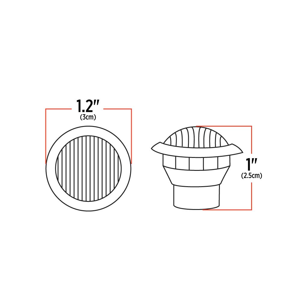 3/4" Red LED Marker Light   -   TLED-B2R