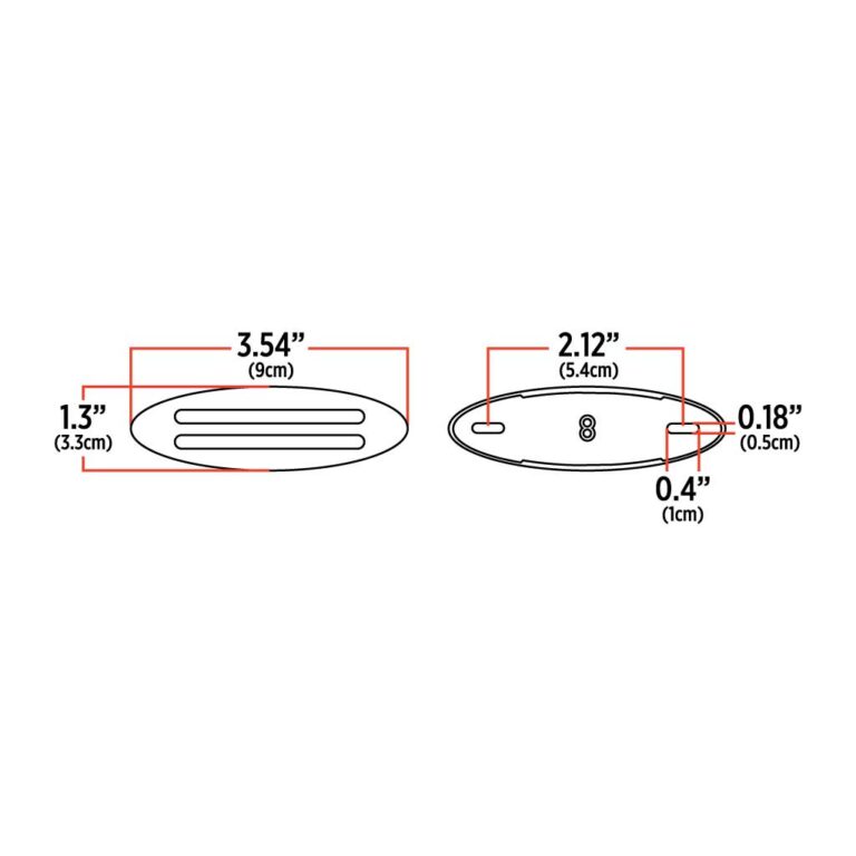 FLATLINE  AMBER LED MINI MARKER LIGHT  -  TLED-FG3A