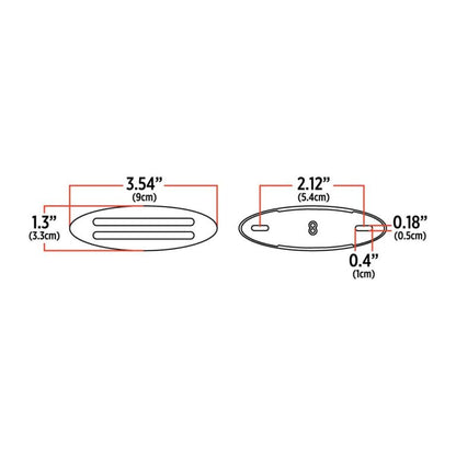 FLATLINE  AMBER LED MINI MARKER LIGHT  -  TLED-FG3A