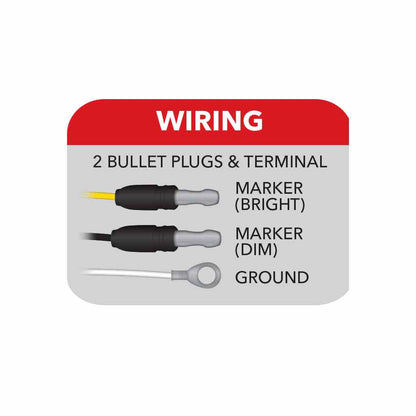 FLATLINE CLEAR AMBER LED MINI MARKER LIGHT  -  TLED-FG3CR