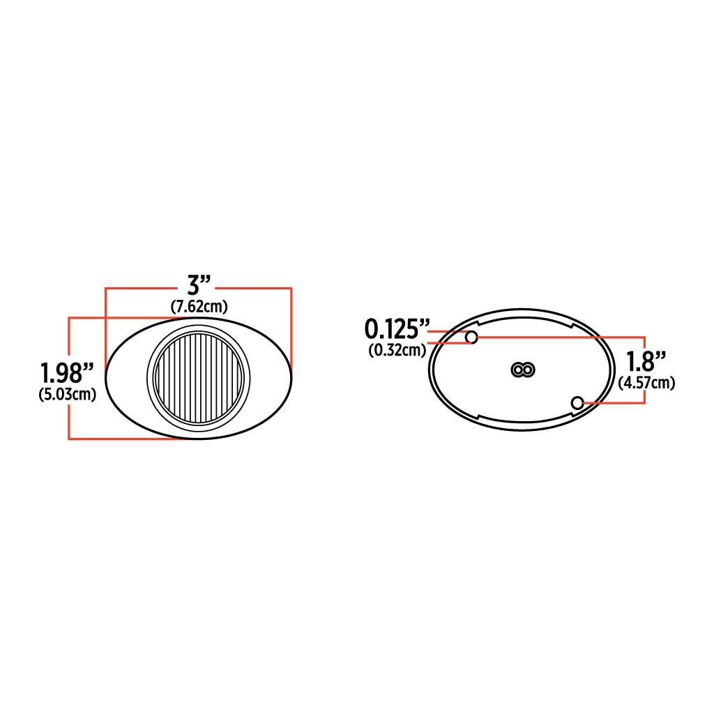CLEAR RED LED G2 MARKER LIGHT  -  TLED-G2CR