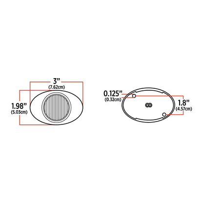 CLEAR RED LED G2 MARKER LIGHT  -  TLED-G2CR