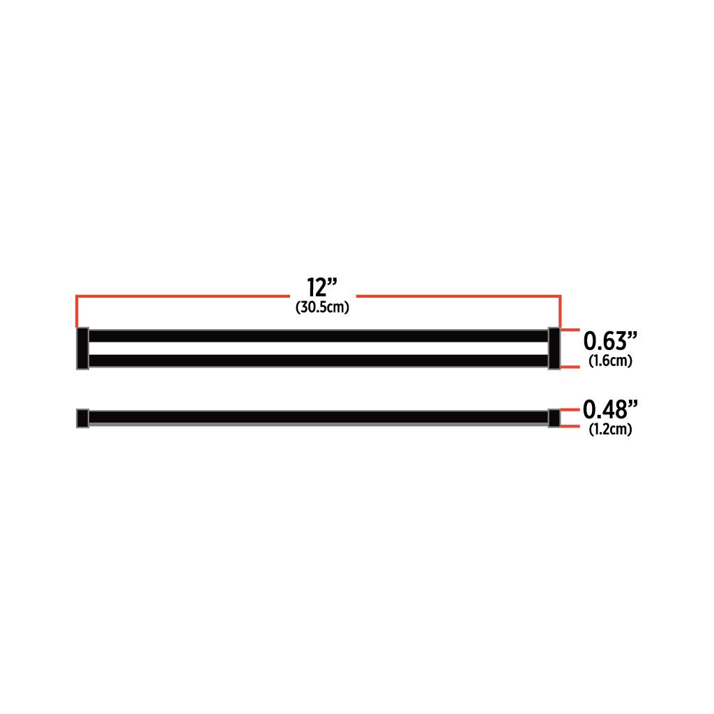 24" Clear Amber Center LED Glow Strip Light   -  TLED-GL24CA