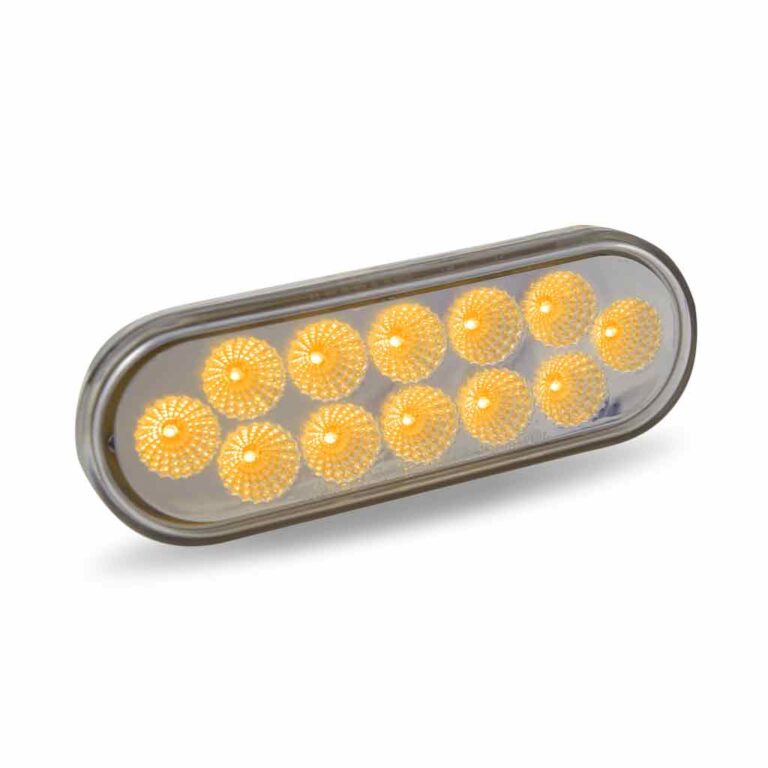 DUAL REVOLUTION AMBER TURN SIGNAL & MARKER TO BLUE AUXILIARY LED OVAL LIGHT  -  TLED-OXAB