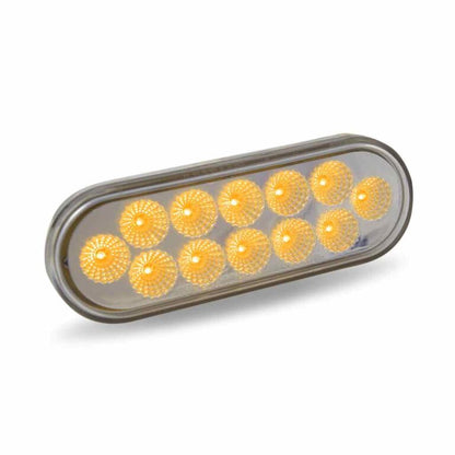 DUAL REVOLUTION AMBER TURN SIGNAL & MARKER TO BLUE AUXILIARY LED OVAL LIGHT  -  TLED-OXAB
