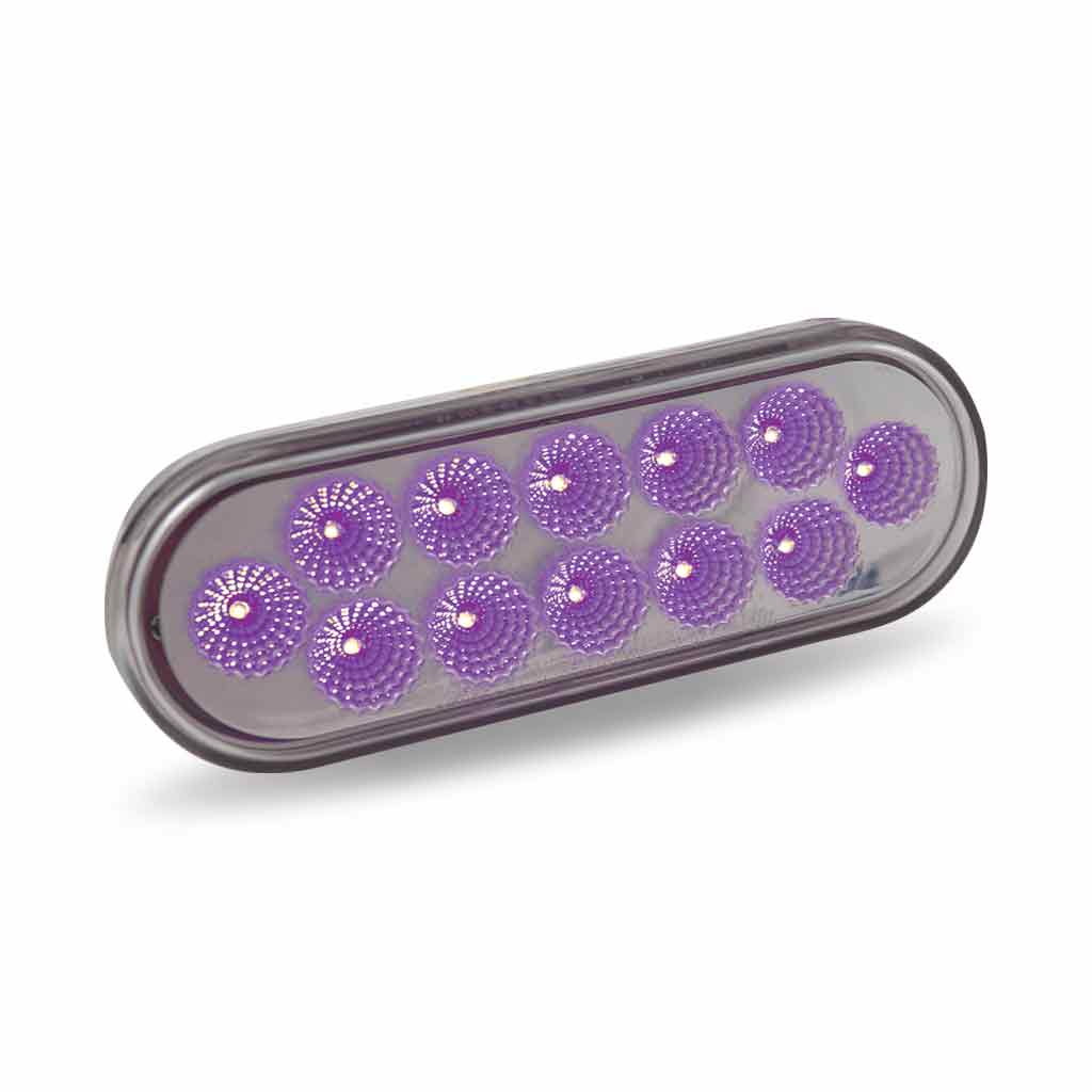 DUAL REVOLUTION RED STOP, TURN & TAIL TO PURPLE AUXILIARY LED OVAL LIGHT  -  TLED-OXRP