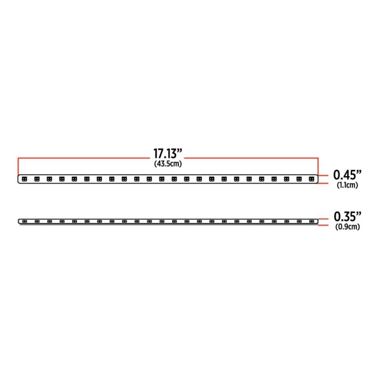 17 Inch Dual Revolution Red Marker to Blue Auxiliary LED Undermount Strip  -  TLED-SXRB