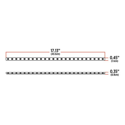 17 Inch Dual Revolution Red Marker to Blue Auxiliary LED Undermount Strip  -  TLED-SXRB
