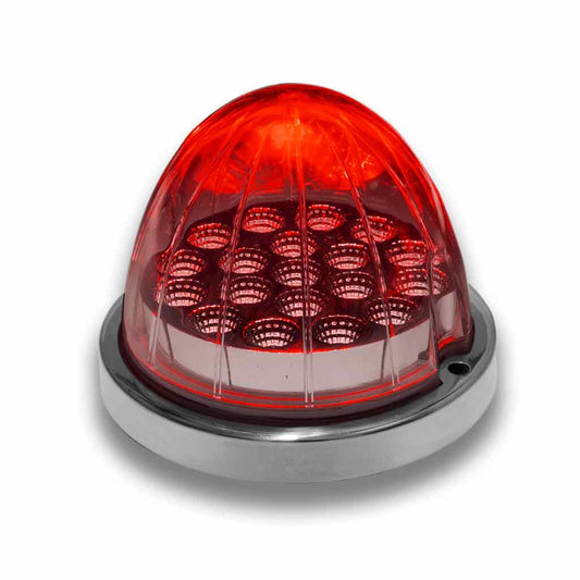 CLEAR RED TURN SIGNAL & MARKER LED WATERMELON LIGHT  -  TLED-WCR