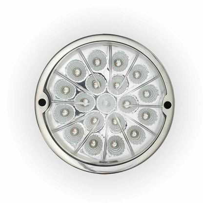 DUAL REVOLUTION AMBER/RED WATERMELON LED WITH REFLECTOR CUP & LOCK RING (19 DIODES)  -  TLED-WXAR