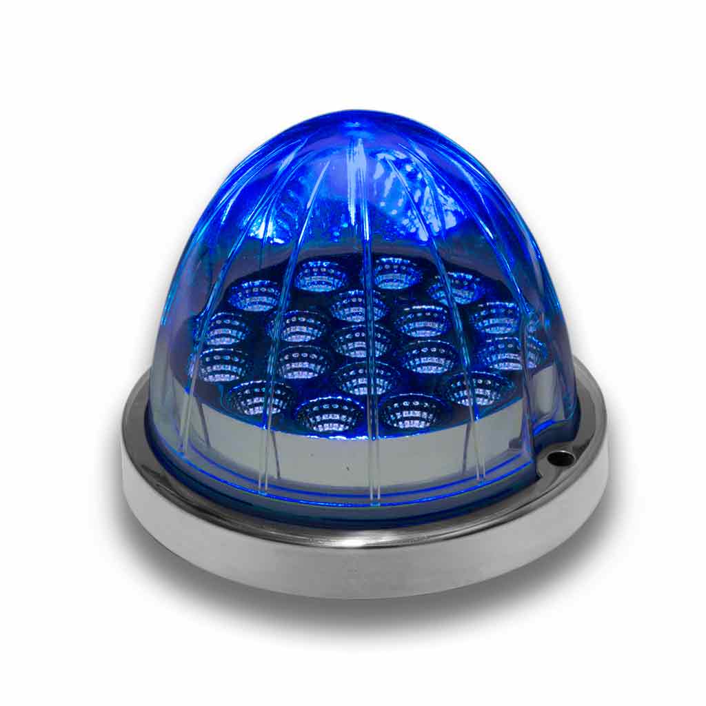 DUAL REVOLUTION RED TURN SIGNAL & MARKER TO BLUE AUXILIARY LED WATERMELON LIGHT  -  TLED-WXRB