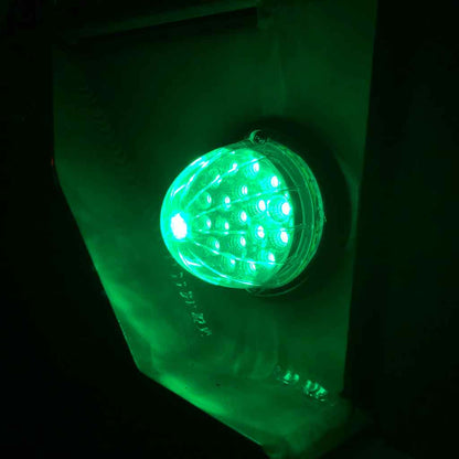 DUAL REVOLUTION RED TURN SIGNAL & MARKER TO GREEN AUXILIARY WATERMELON LED LIGHT (19 DIODES)  -  TLED-WXRG