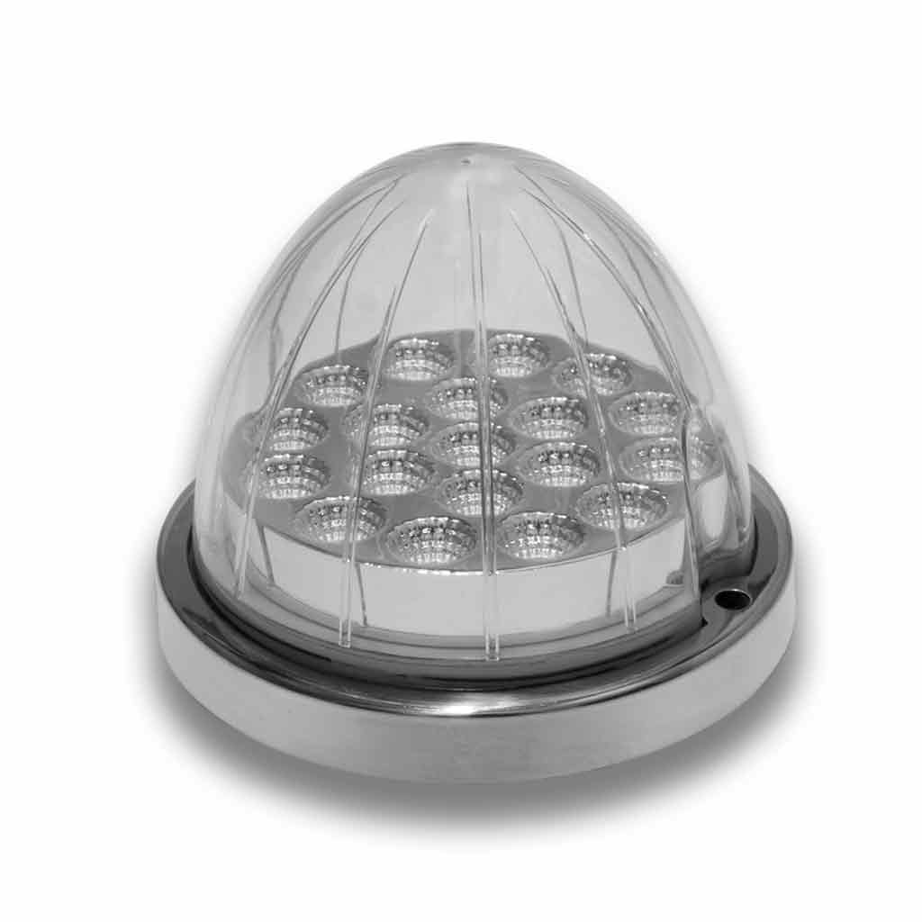 DUAL REVOLUTION RED/WHITE WATERMELON LED WITH REFLECTOR CUP & LOCK RING (19 DIODES)  -  TLED-WXRW