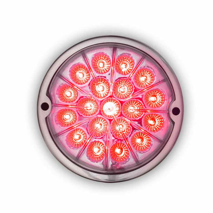 DUAL REVOLUTION RED/WHITE WATERMELON LED WITH REFLECTOR CUP & LOCK RING (19 DIODES)  -  TLED-WXRW