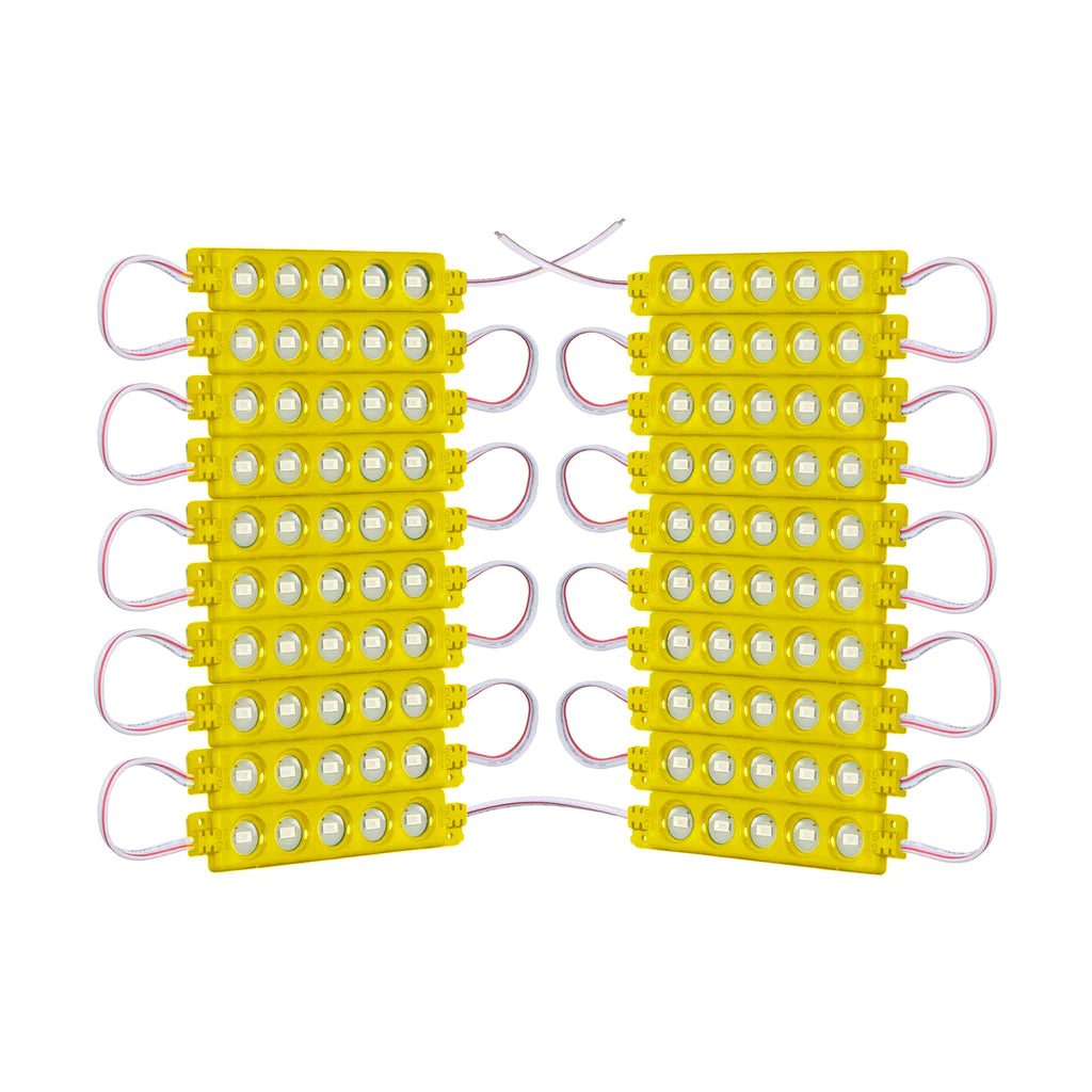Amber 5 LED Rubber Light Bars with 5 Strip with adhesive Tape 20 bars with 5 Diodes  -  40620