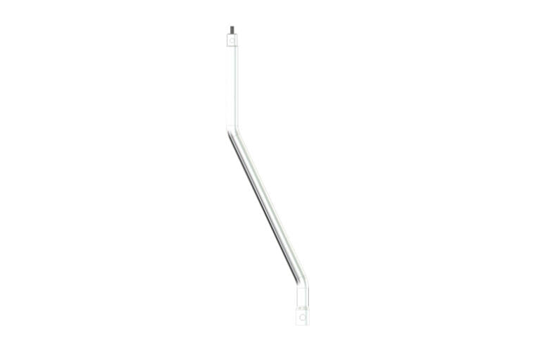 Peterbilt 379 389 Polished Stainless Steel Double Bend Shifter by RoadWorks  1.5X36IN  -  SHFT321-36