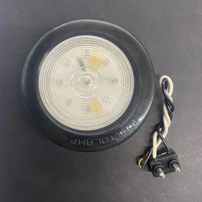 2 1/2" Clearance & Side Marker Clear Lens 9 LED Light Amber  -  9090A