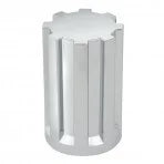 Gear Style  Chrome Plastic 33MM x 3 1/2 Inch Lug Nut Cover  Push-on  -  10222