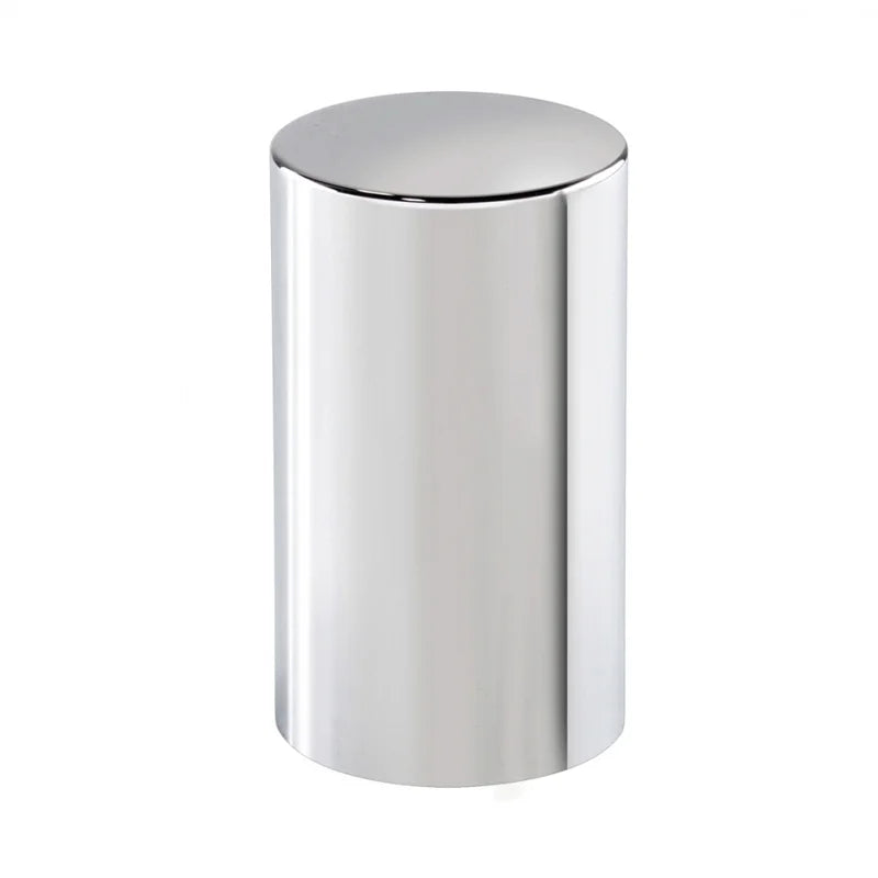 Chrome Plastic Cylinder Push-On Nut Cover  - 10245