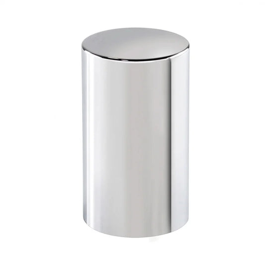 Chrome Plastic Cylinder Push-On Nut Cover -  10243