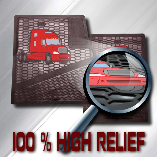 Freightliner Columbia/ Century Red floor Mats  -  200392