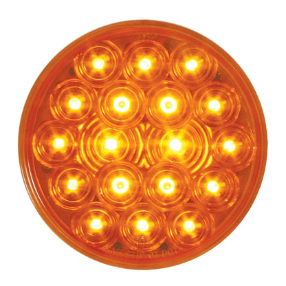 24V 4 inch Round Fleet Amber/Amber 18 Sealed Light  -  76450