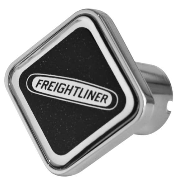 FREIGHTLINER LOGO SQUARE KNOB METALLIC BLACK 195  -  CK-FL1-S-5778