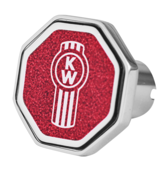 Bouton Octagon Logo Kenworth Rouge Metallique 481  -  CK-KW1-O-5781