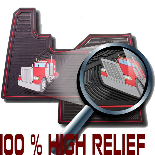 Peterbilt 379 Red 2005 & Newer Floor Mats  -  2001203